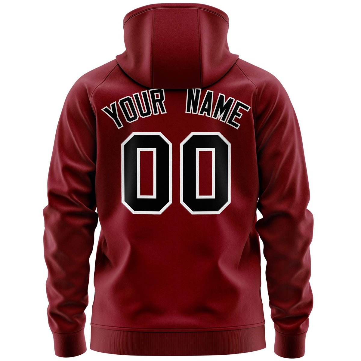 Custom Stitched Crimson Black Sports Full-Zip Sweatshirt Hoodie with Flame| KXKSHOP