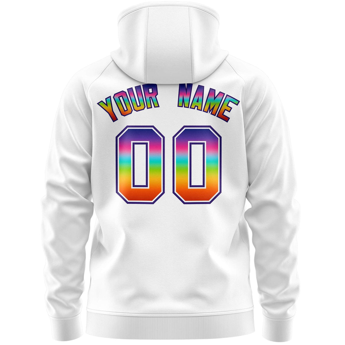 Custom Stitched White Purple Sports Full-Zip Sweatshirt Hoodie with Colored Flames| KXKSHOP