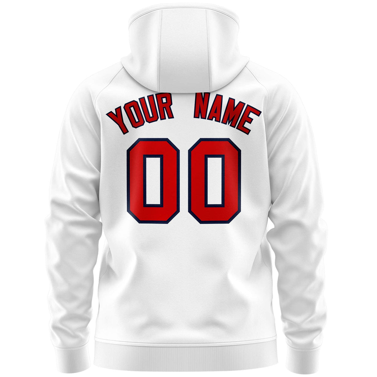 Custom Stitched White Red Sports Full-Zip Sweatshirt Hoodie with Flame| KXKSHOP