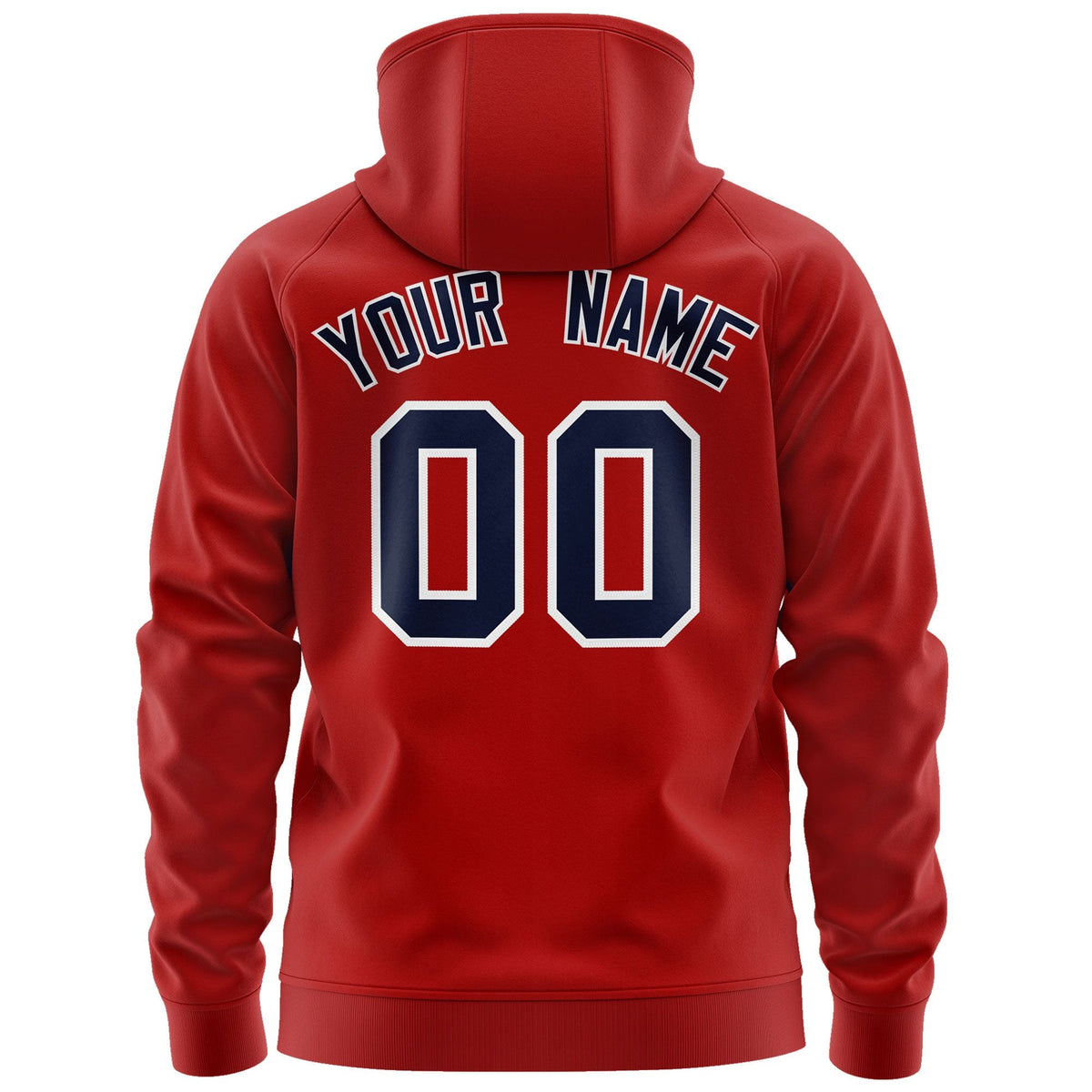 Custom Stitched Red Navy-White Sports Full-Zip Sweatshirt Hoodie| KXKSHOP
