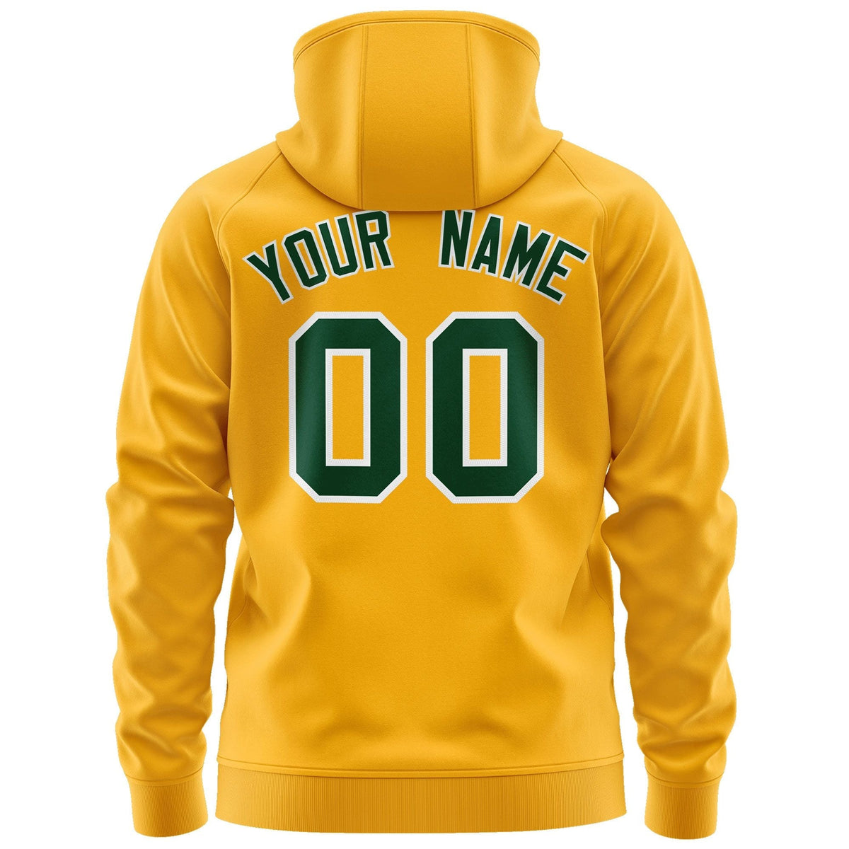 Custom Stitched Gold Kelly Green-White Sports Full-Zip Sweatshirt Hoodie| KXKSHOP
