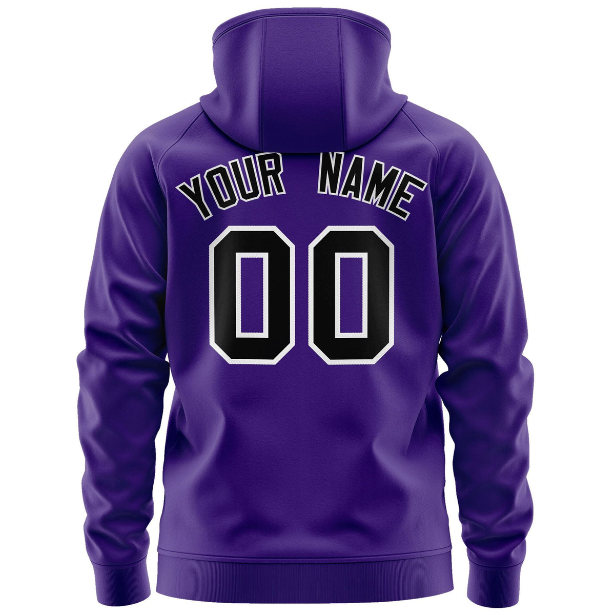Custom Stitched Purple Black-White Sports Full-Zip Sweatshirt Hoodie| KXKSHOP