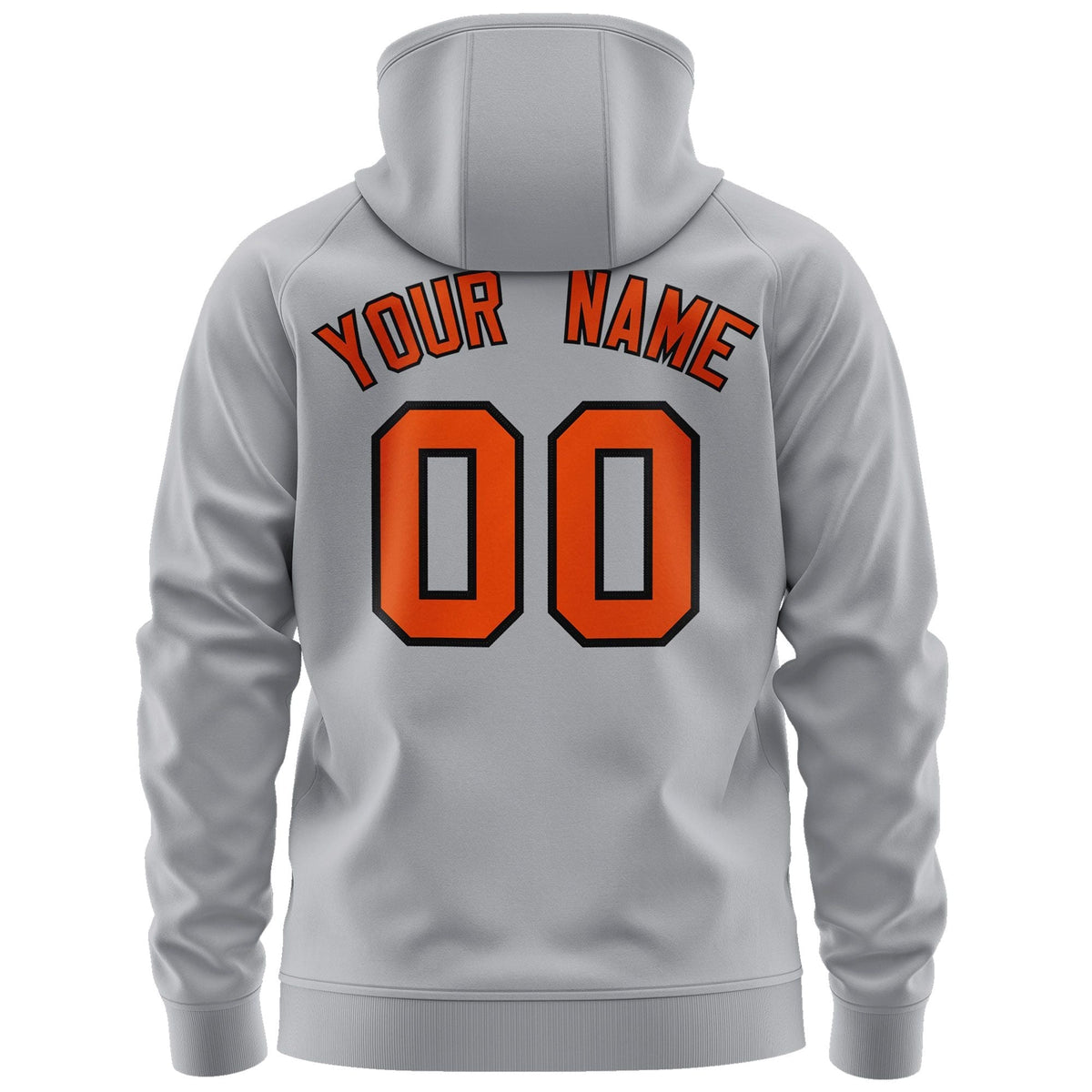 Custom Stitched Gray Orange-Black Sports Full-Zip Sweatshirt Hoodie| KXKSHOP