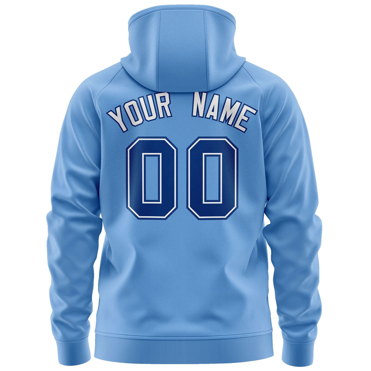 Custom Stitched Lt Blue Royal-White Sports Full-Zip Sweatshirt Hoodie| KXKSHOP