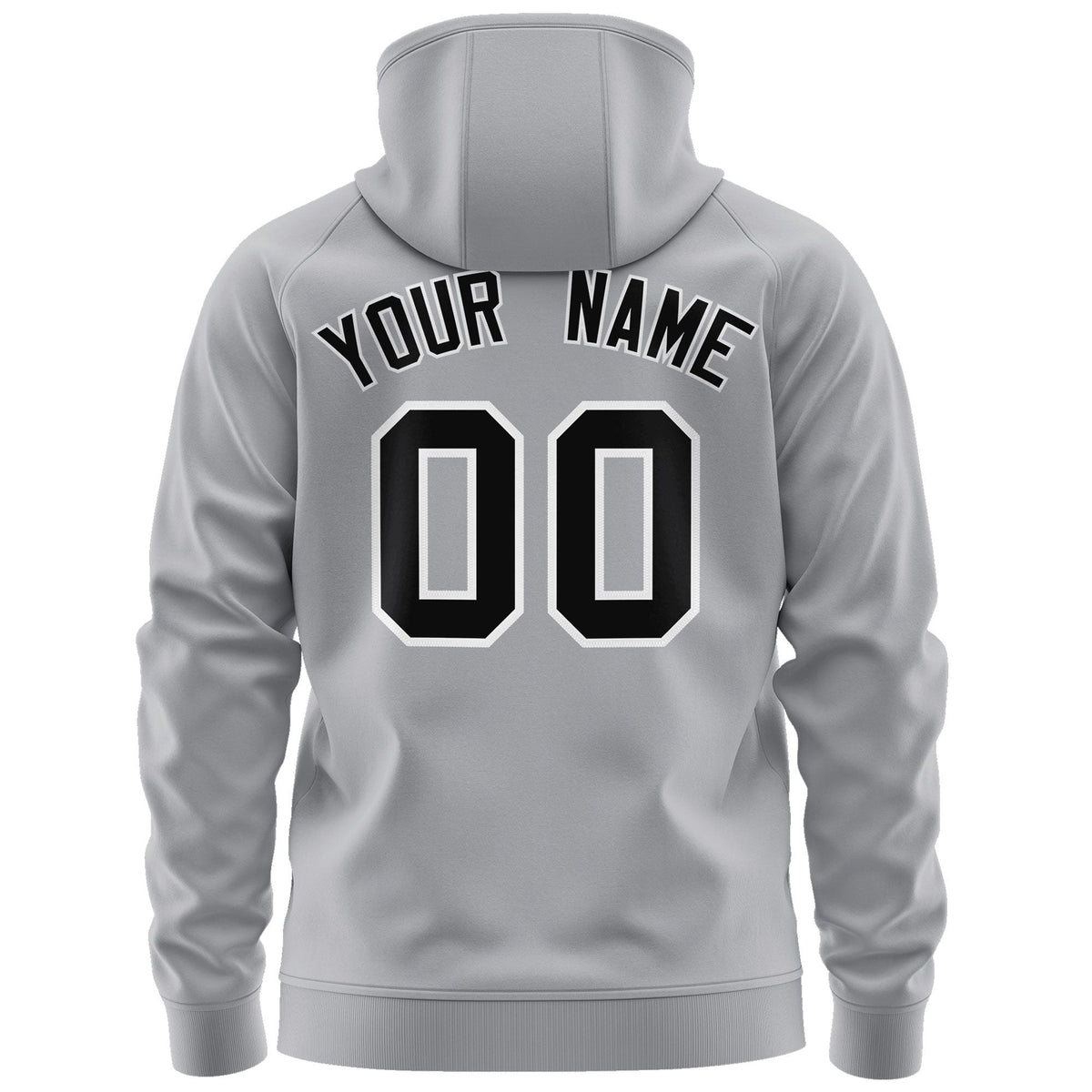 Custom Stitched Gray Black-White Sports Full-Zip Sweatshirt Hoodie| KXKSHOP