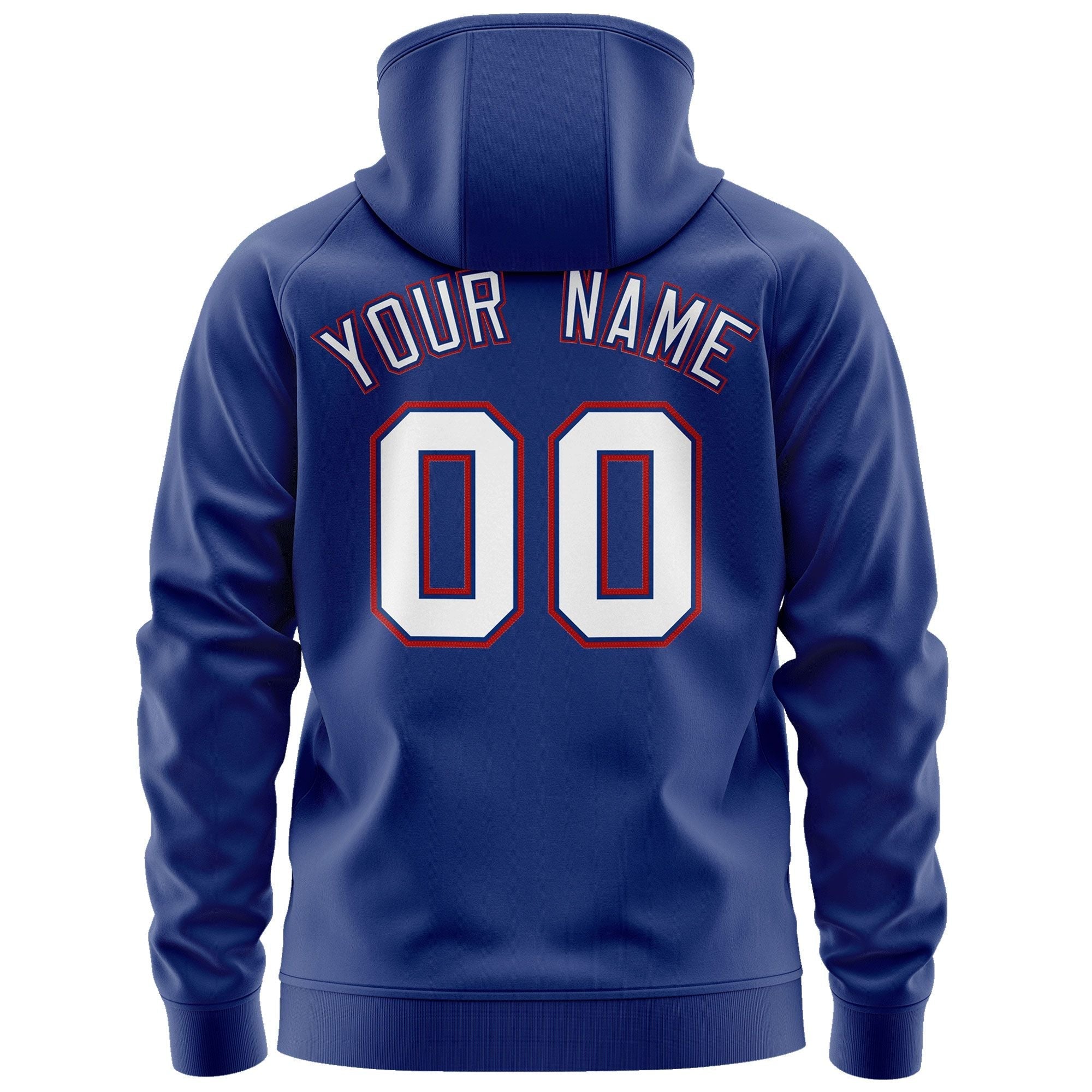 Custom Stitched Royal White-Red Sports Full-Zip Sweatshirt Hoodie| KXKSHOP
