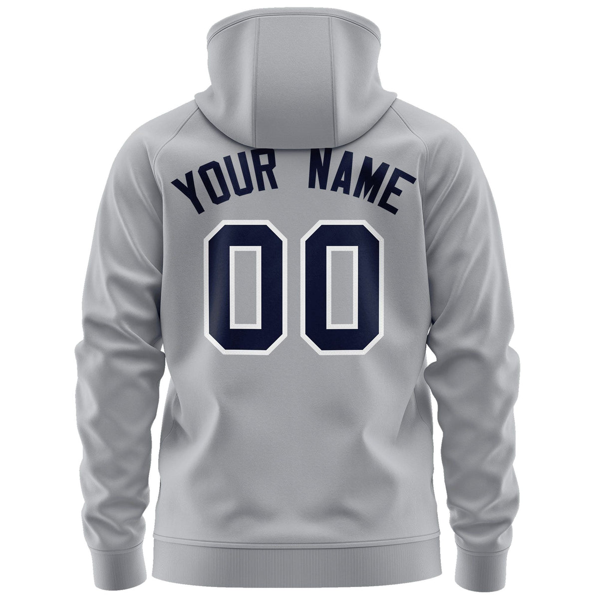 Custom Stitched Gray Navy-Light Blue Sports Full-Zip Sweatshirt Hoodie| KXKSHOP