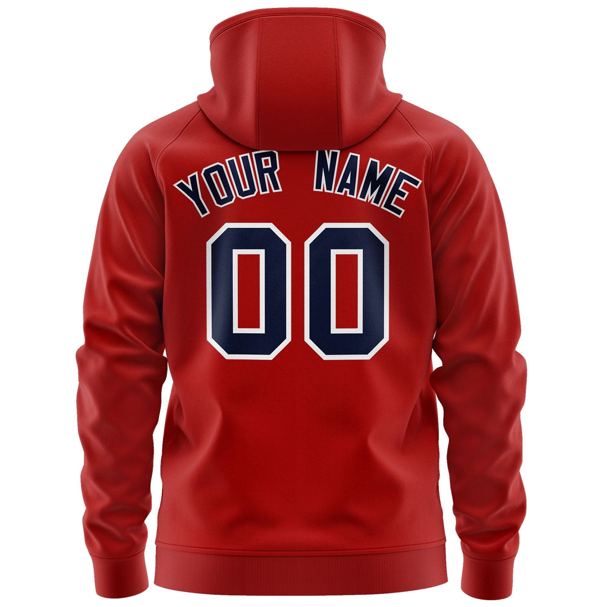Custom Stitched Red Navy-White Sports Full-Zip Sweatshirt Hoodie| KXKSHOP