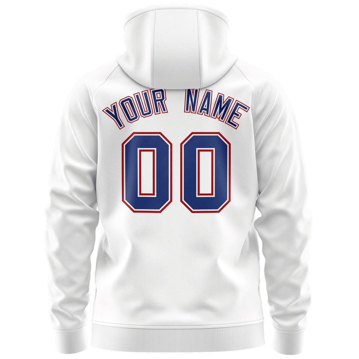 Custom Stitched White Royal-Red Sports Full-Zip Sweatshirt Hoodie| KXKSHOP