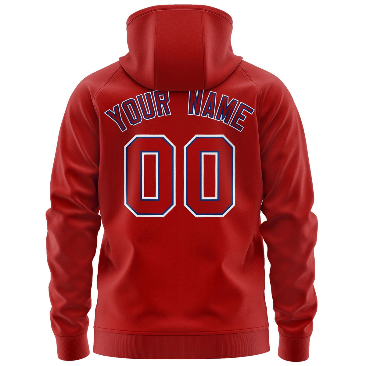 Custom Stitched Red Royal-White Sports Full-Zip Sweatshirt Hoodie| KXKSHOP