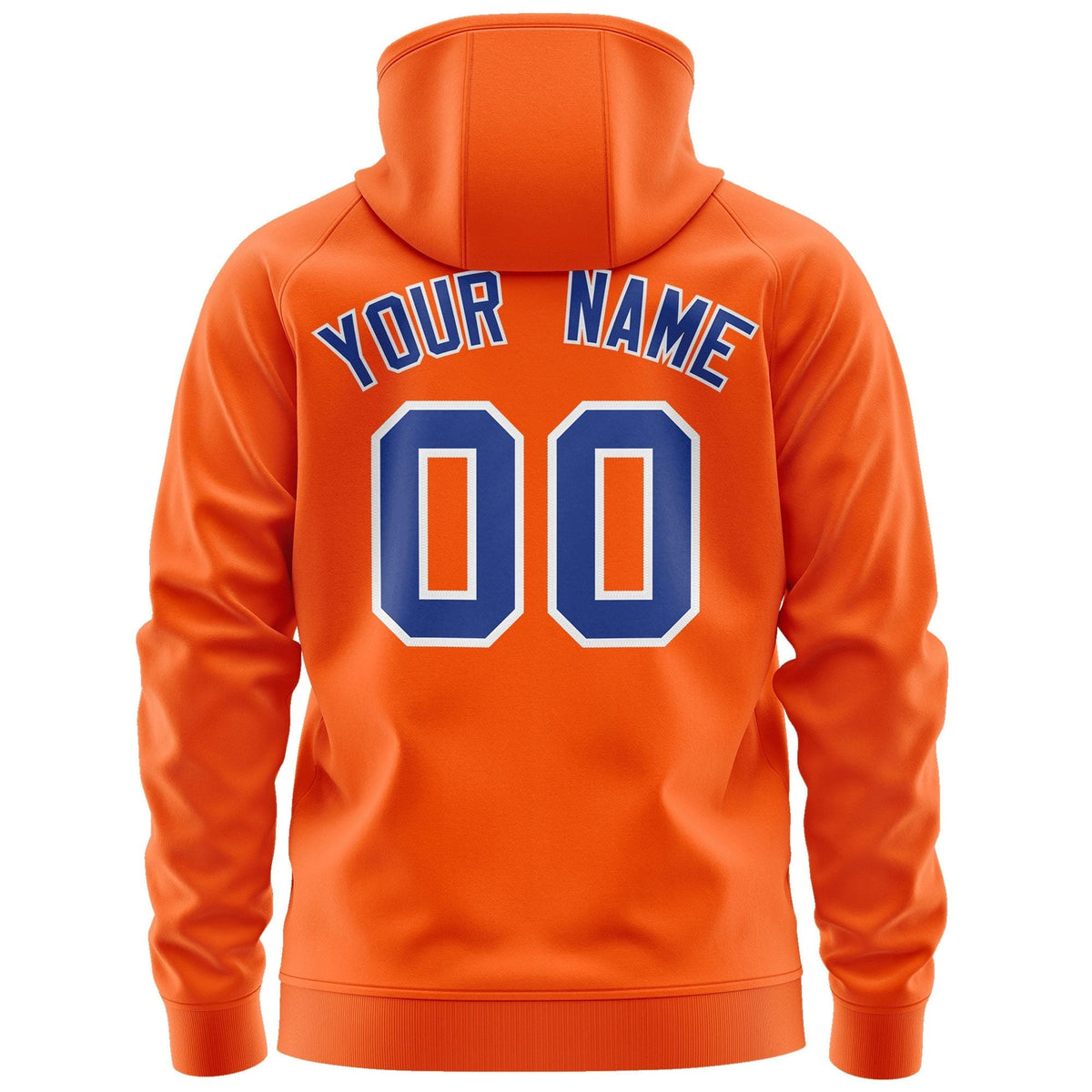 Custom Stitched Orange Royal-White Sports Full-Zip Sweatshirt Hoodie| KXKSHOP
