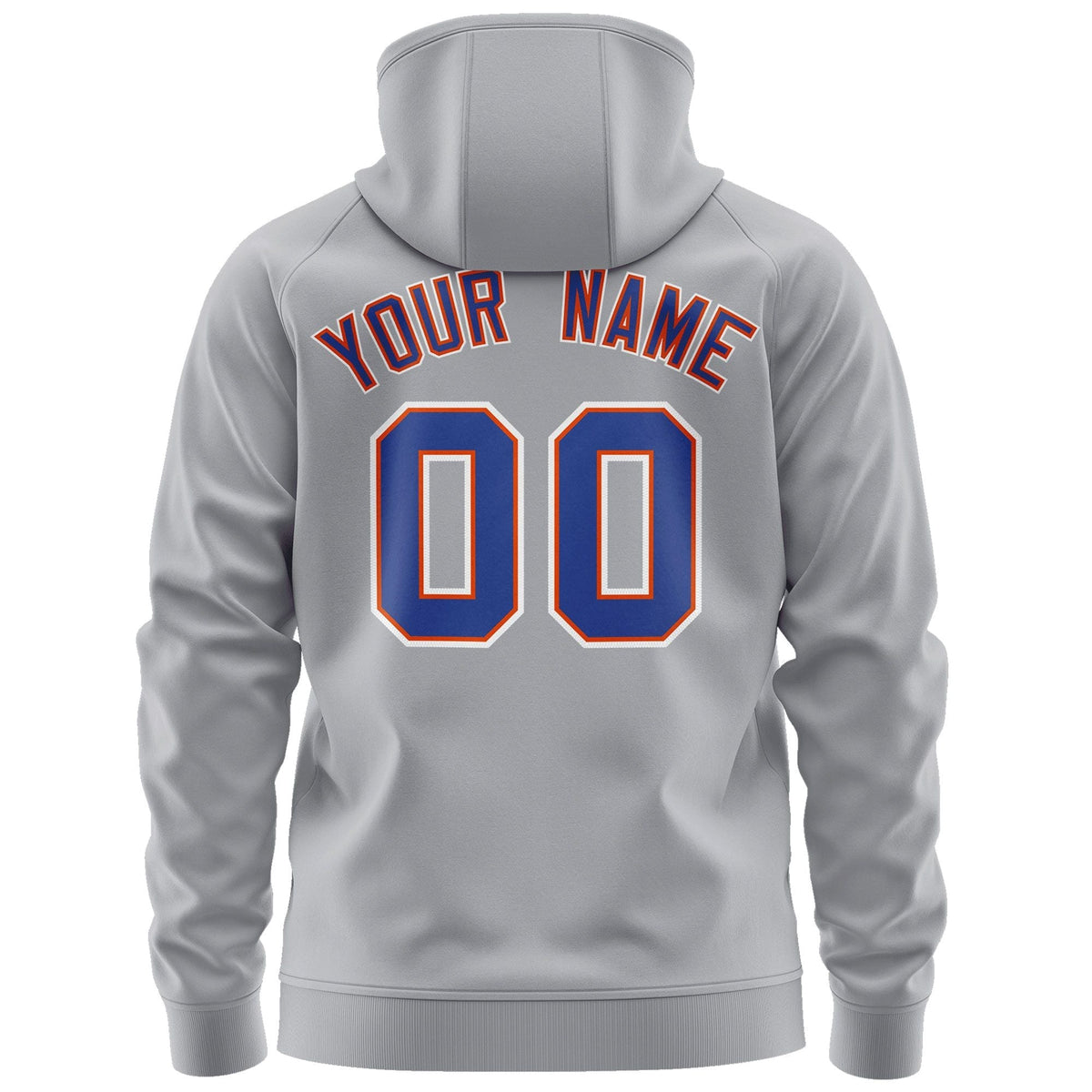 Custom Stitched Gray Royal-White Sports Full-Zip Sweatshirt Hoodie| KXKSHOP