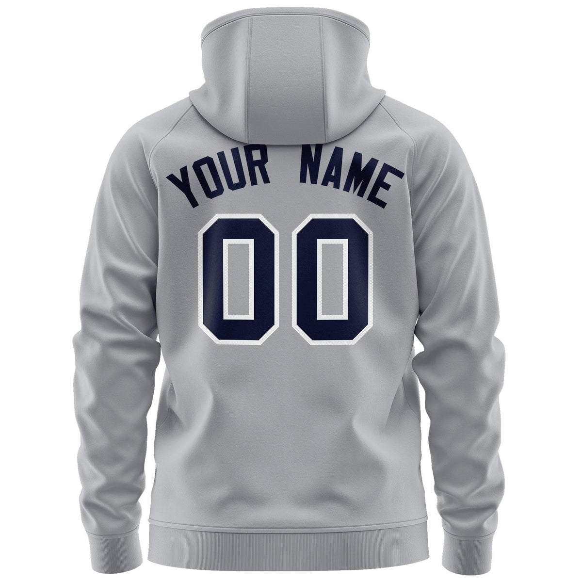 Custom Stitched Gray Navy-Light Blue Sports Full-Zip Sweatshirt Hoodie| KXKSHOP