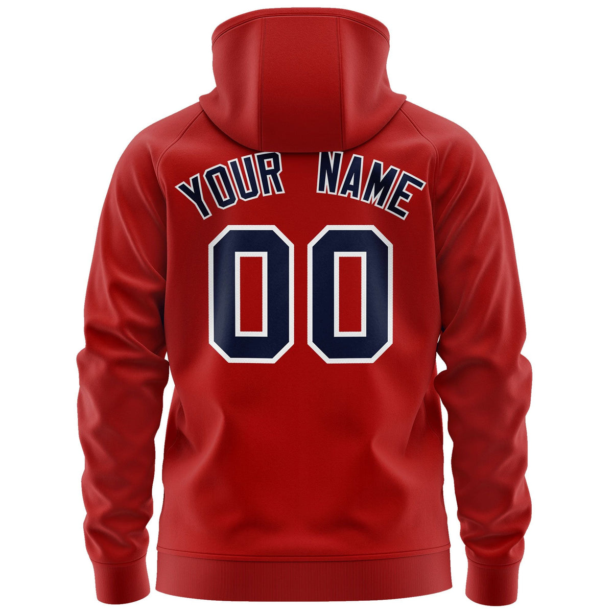 Custom Stitched Red Navy-White Sports Full-Zip Sweatshirt Hoodie| KXKSHOP