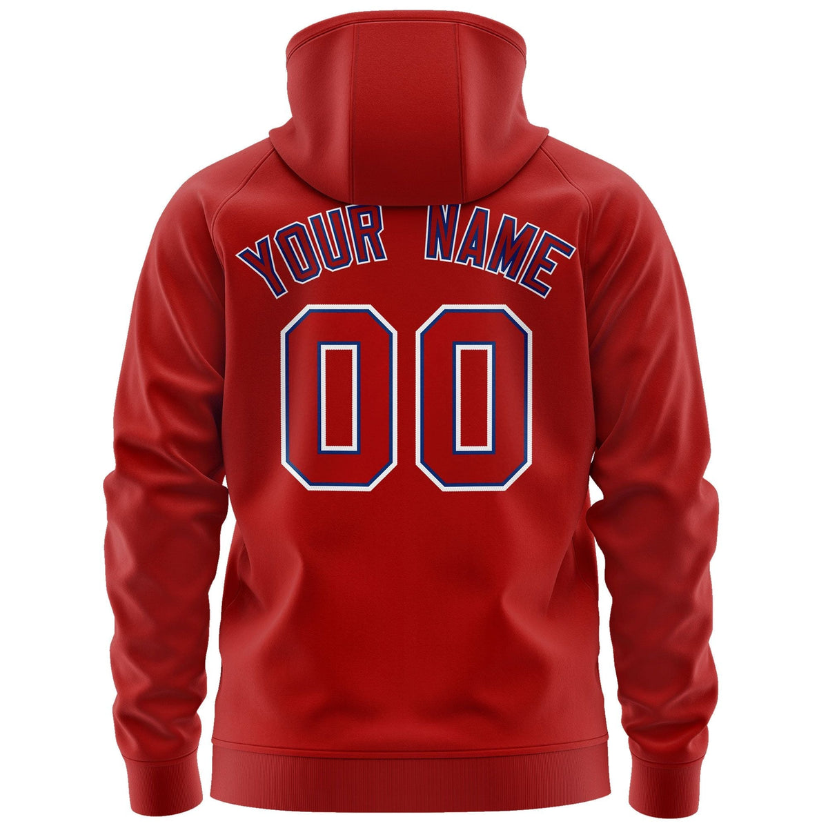Custom Stitched Red Royal-White Sports Full-Zip Sweatshirt Hoodie| KXKSHOP