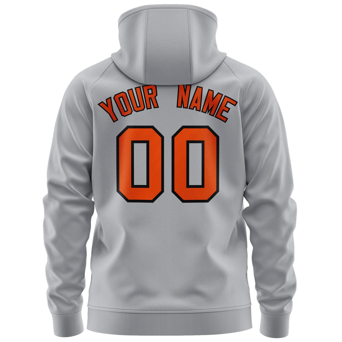 Custom Stitched Gray Orange-Black Sports Full-Zip Sweatshirt Hoodie| KXKSHOP