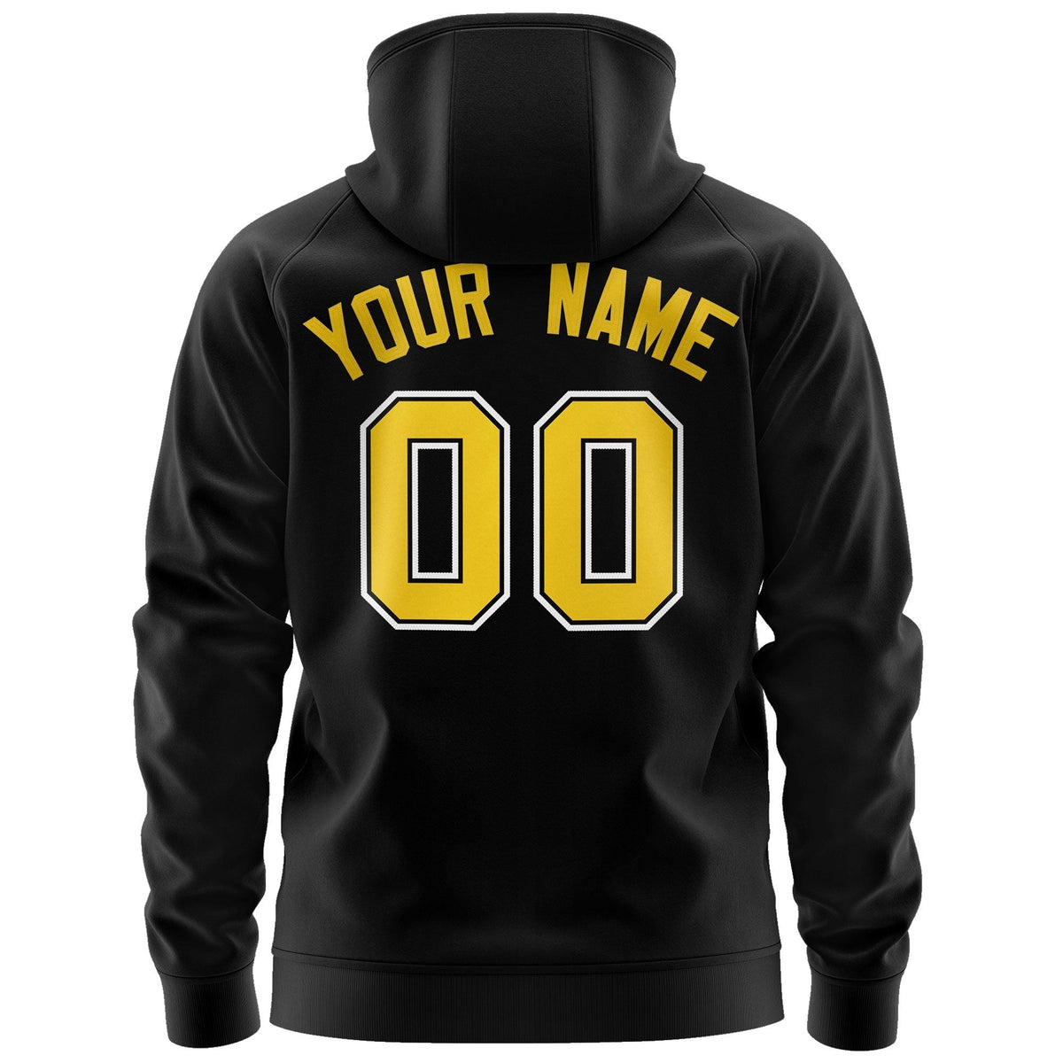 Custom Stitched Black Gold-White Sports Full-Zip Sweatshirt Hoodie| KXKSHOP