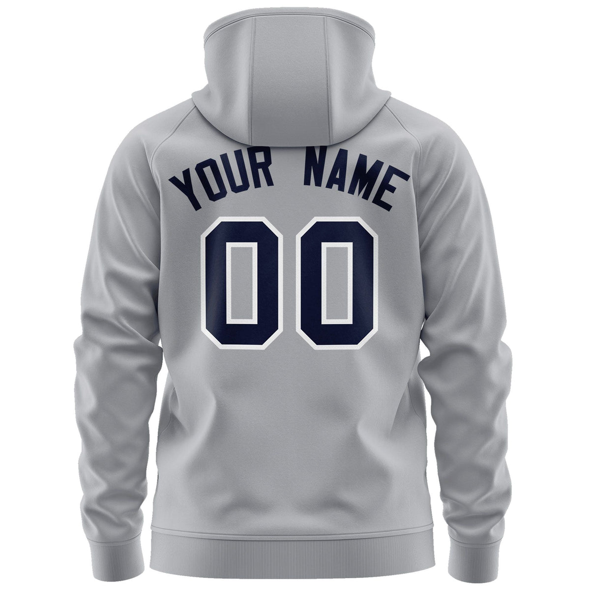 Custom Stitched Gray Navy-Light Blue Sports Full-Zip Sweatshirt Hoodie| KXKSHOP