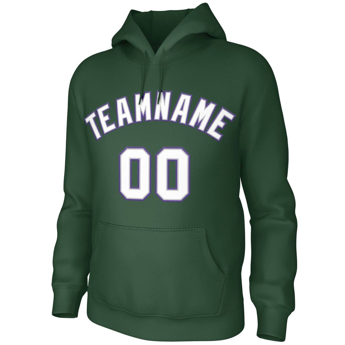 Custom Green Purple-White Classic Style Sweatshirts Uniform Pullover Hoodie| KXKSHOP