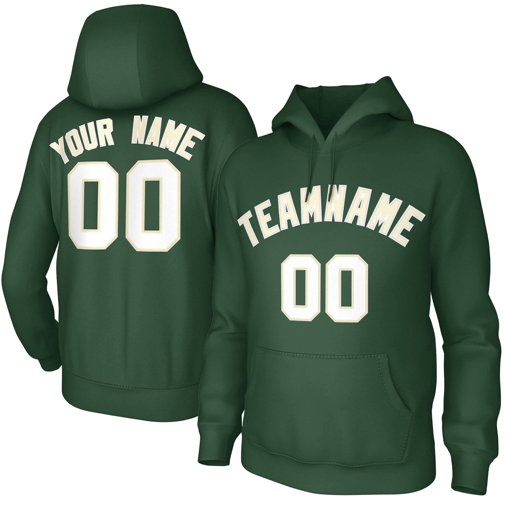 Custom Green White Classic Style Sweatshirts Uniform Pullover Hoodie| KXKSHOP