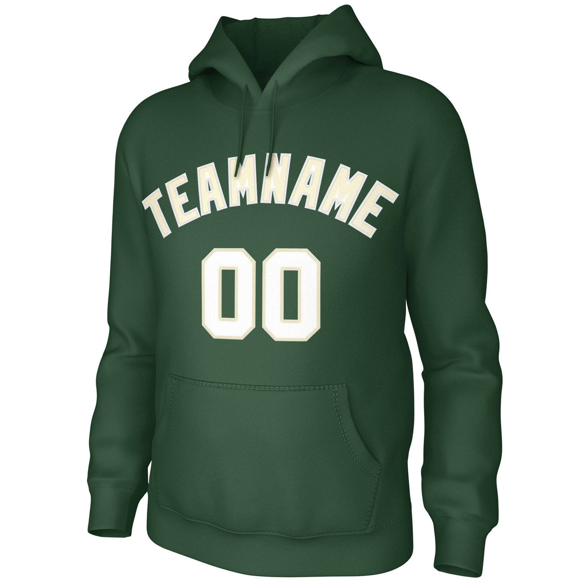 Custom Green White Classic Style Sweatshirts Uniform Pullover Hoodie| KXKSHOP