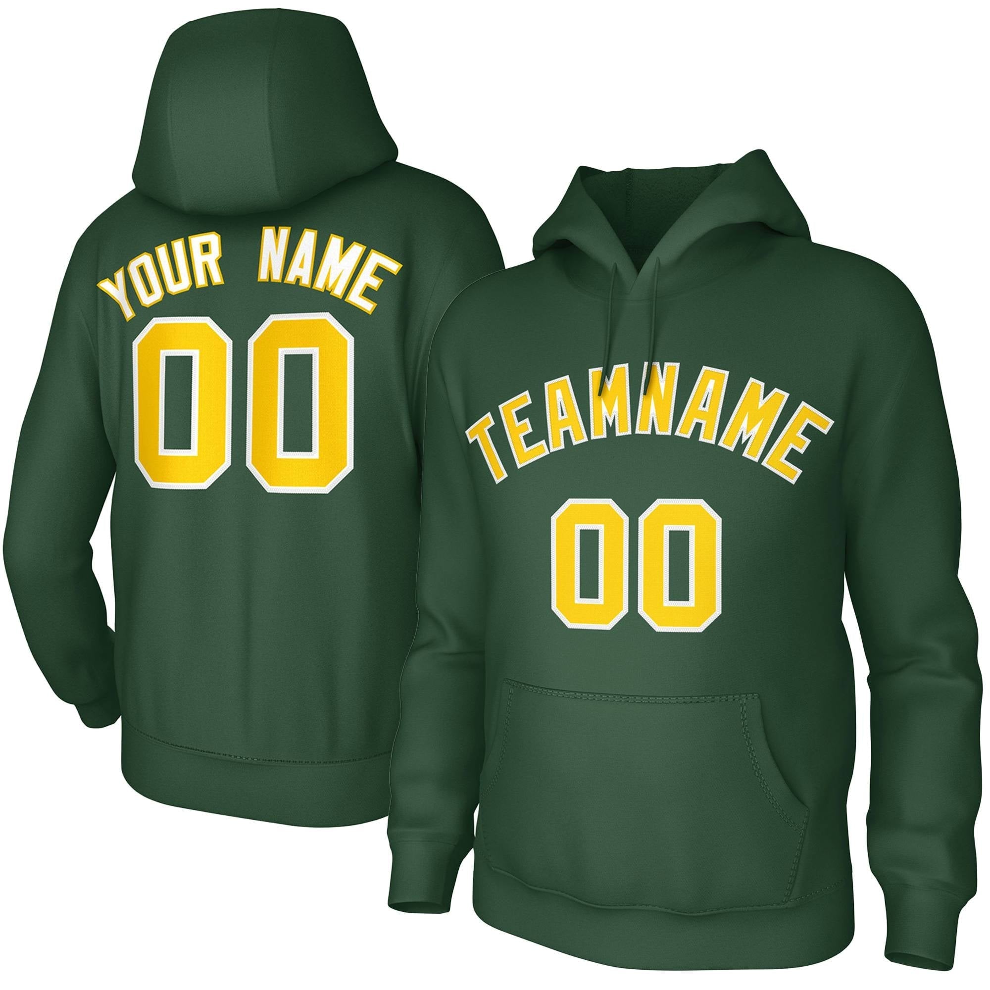 Custom Green Gold-White Classic Style Sweatshirts Uniform Pullover Hoodie| KXKSHOP
