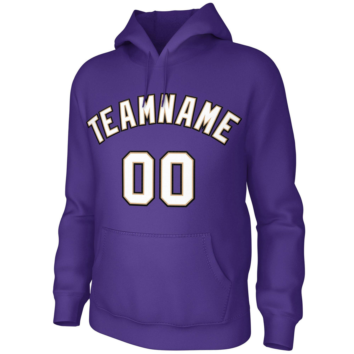 Custom Purple White-Old Gold-Black Classic Style Sweatshirts Uniform Pullover Hoodie| KXKSHOP