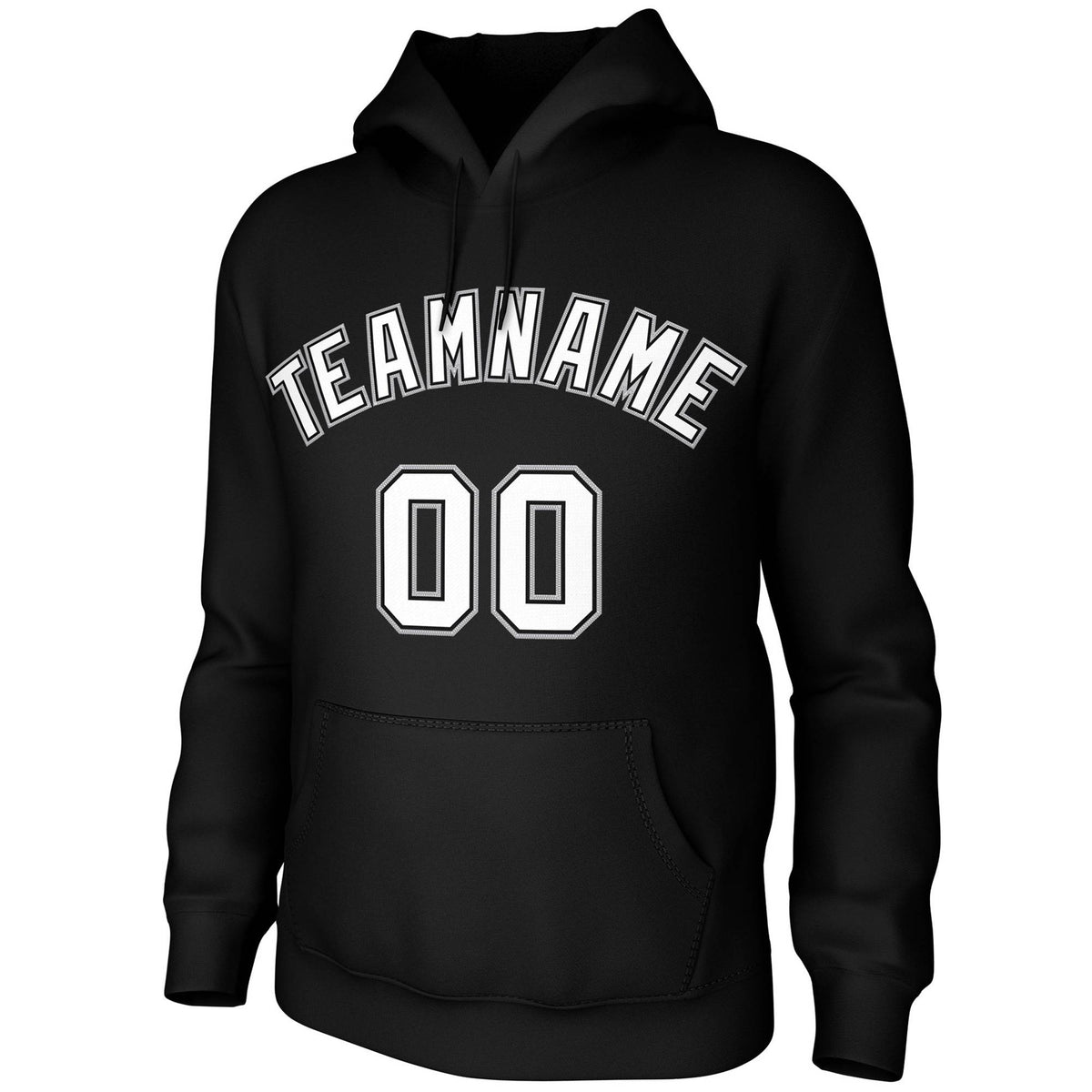 Custom Black White-Black-Gray Classic Style Sweatshirts Uniform Pullover Hoodie| KXKSHOP