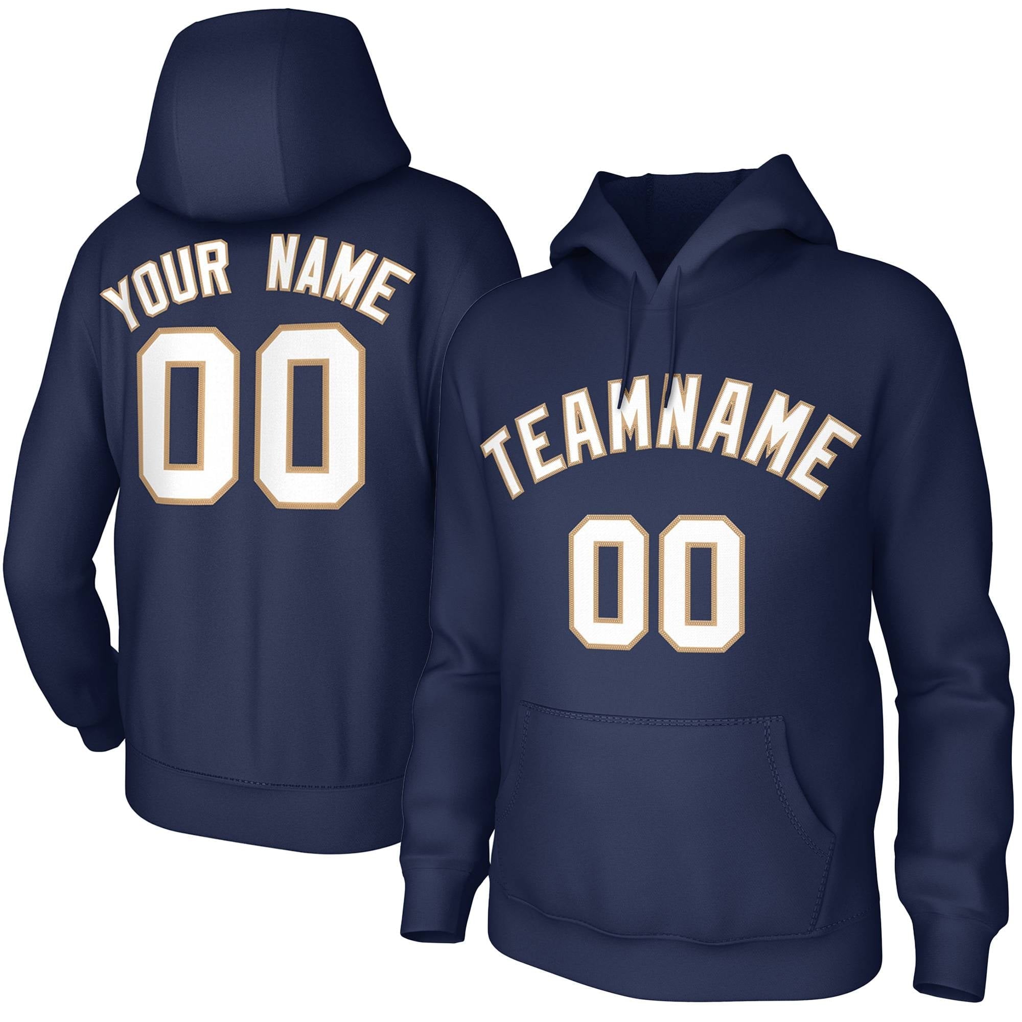 Custom White Gold Classic Style Sweatshirts Uniform Pullover Hoodie| KXKSHOP
