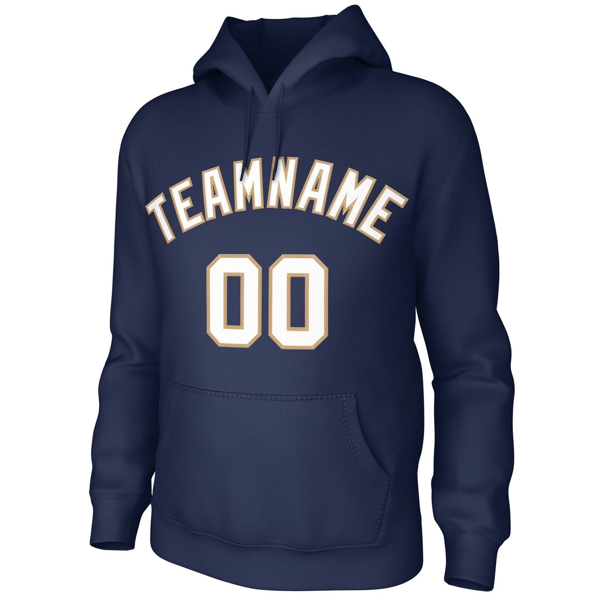 Custom White Gold Classic Style Sweatshirts Uniform Pullover Hoodie| KXKSHOP