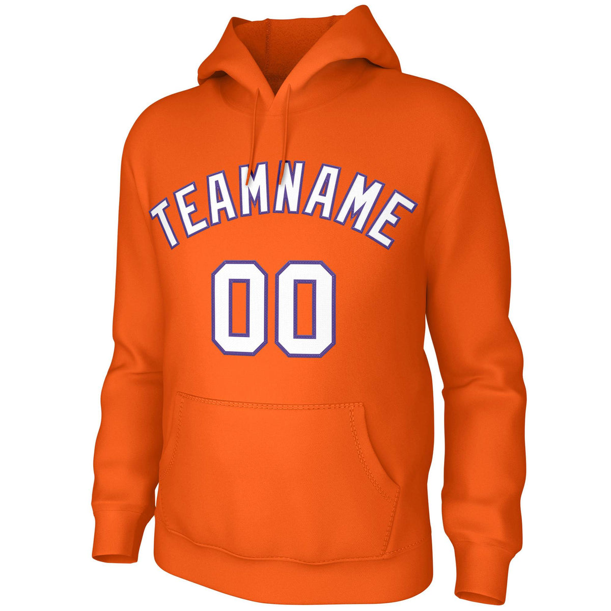 Custom Orange White-Purple Classic Style Sweatshirts Uniform Pullover Hoodie| KXKSHOP