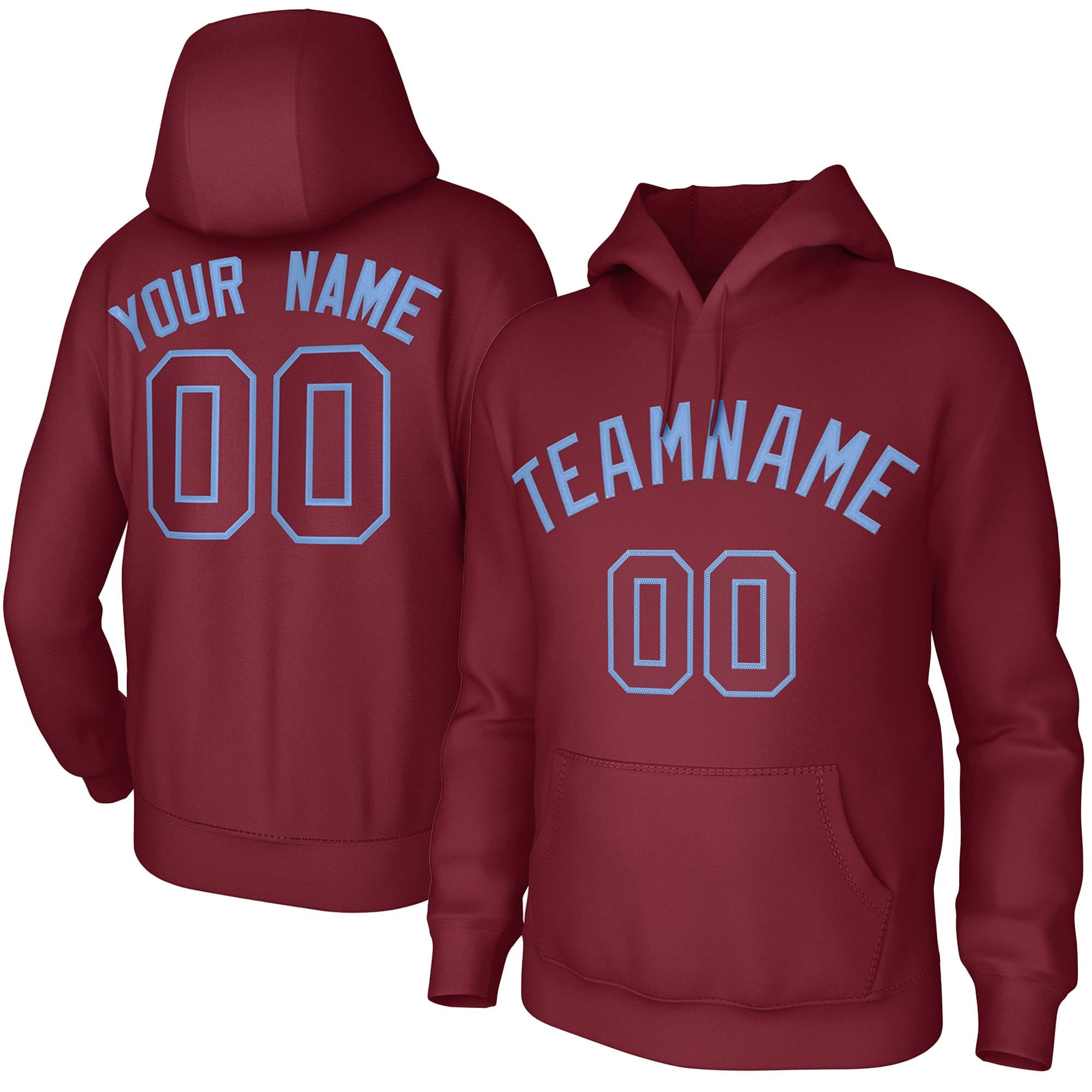 Custom Cardinal Light Blue Classic Style Sweatshirts Uniform Pullover Hoodie| KXKSHOP