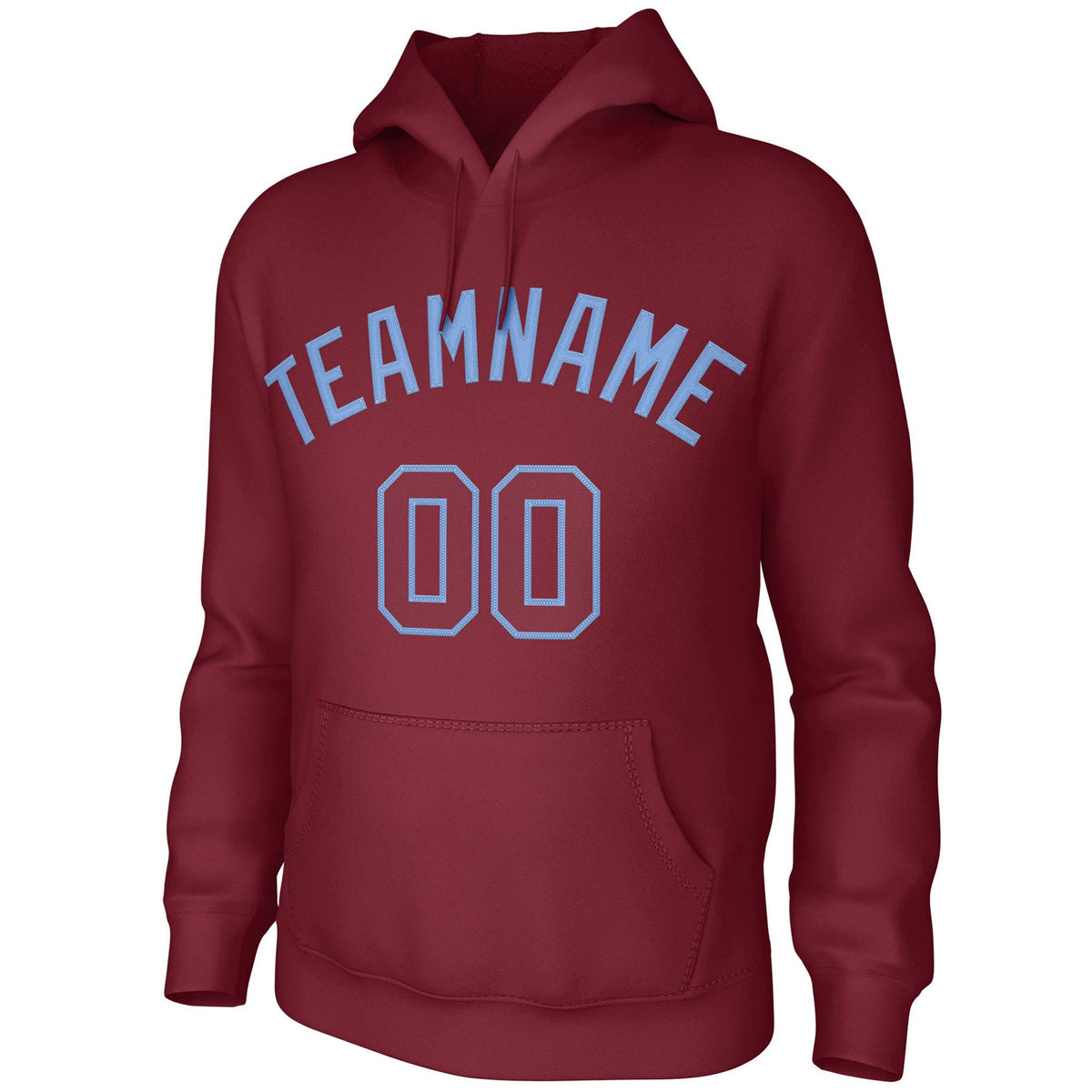 Custom Cardinal Light Blue Classic Style Sweatshirts Uniform Pullover Hoodie| KXKSHOP