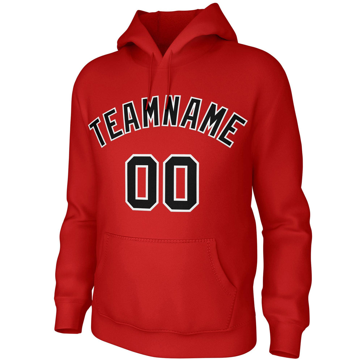 Custom Red Black-White Classic Style Sweatshirts Uniform Pullover Hoodie| KXKSHOP