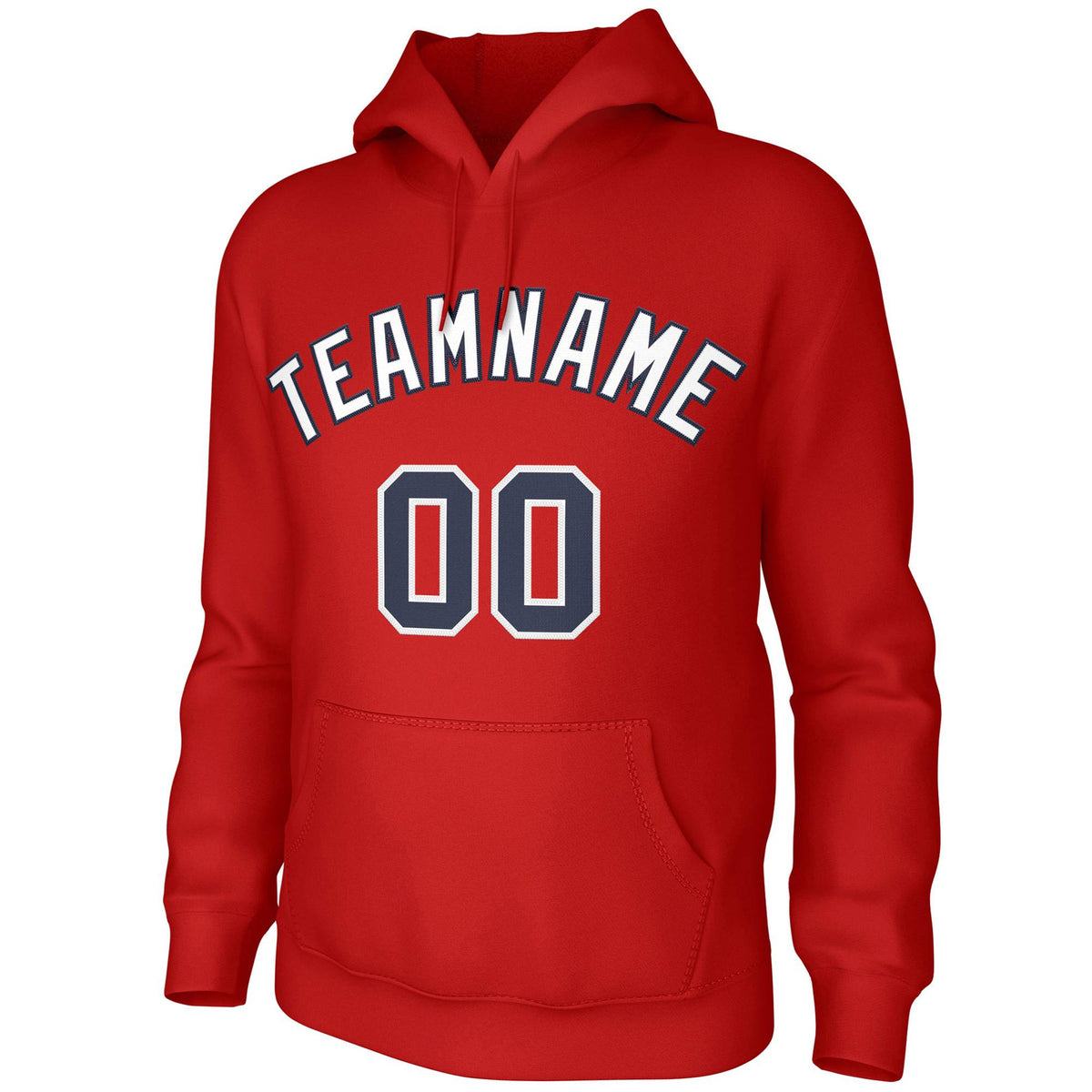 Custom Red White-Navy Classic Style Sweatshirts Uniform Pullover Hoodie| KXKSHOP