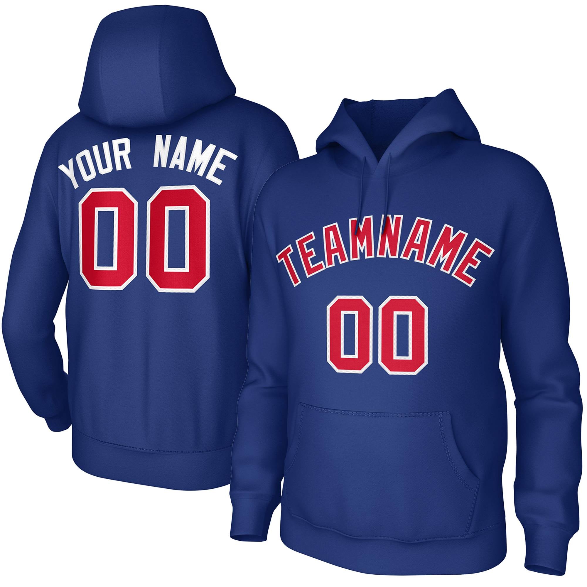 Custom Royal Red-White Classic Style Sweatshirts Uniform Pullover Hoodie| KXKSHOP