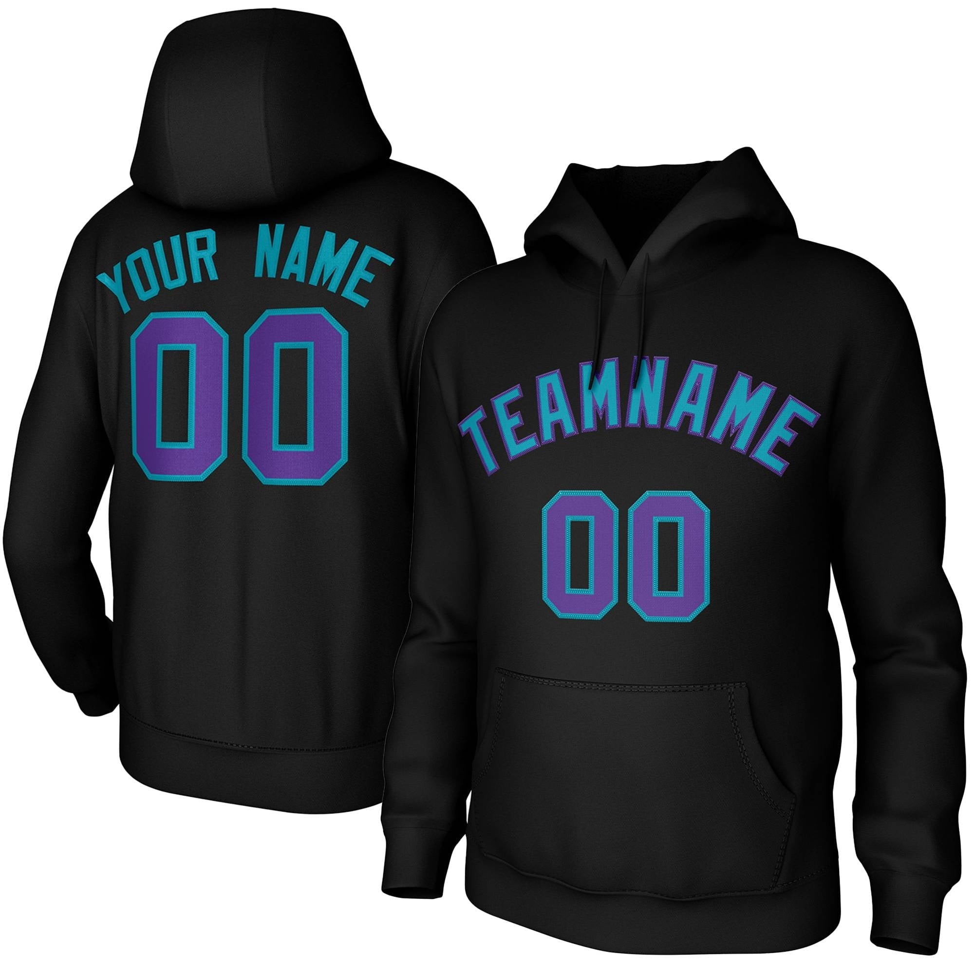 Custom Black Green-Purple Classic Style Sweatshirts Uniform Pullover Hoodie| KXKSHOP