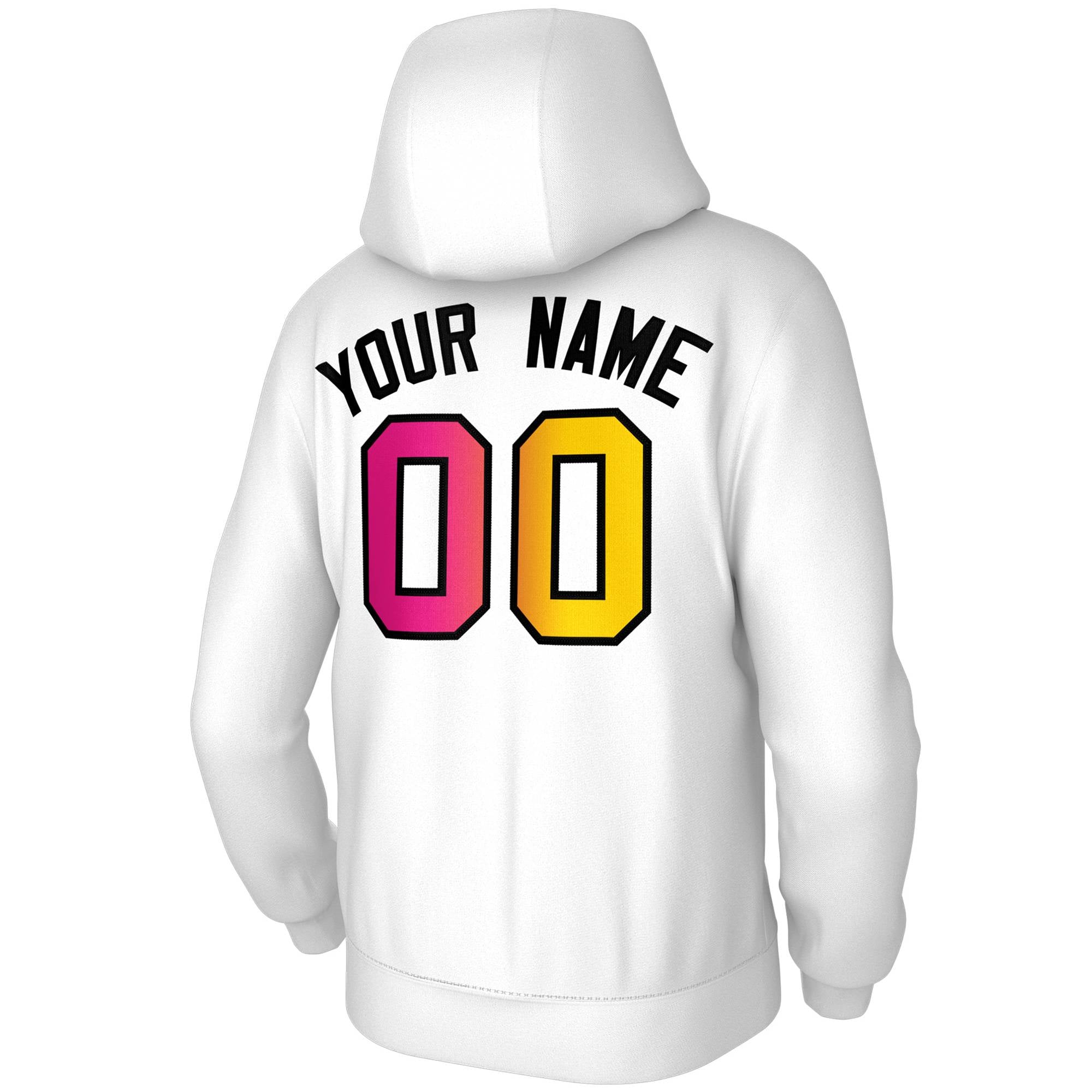 Custom Stitched White Gradient Fashion Athletic Pullover Sweatshirt Hoodie| KXKSHOP