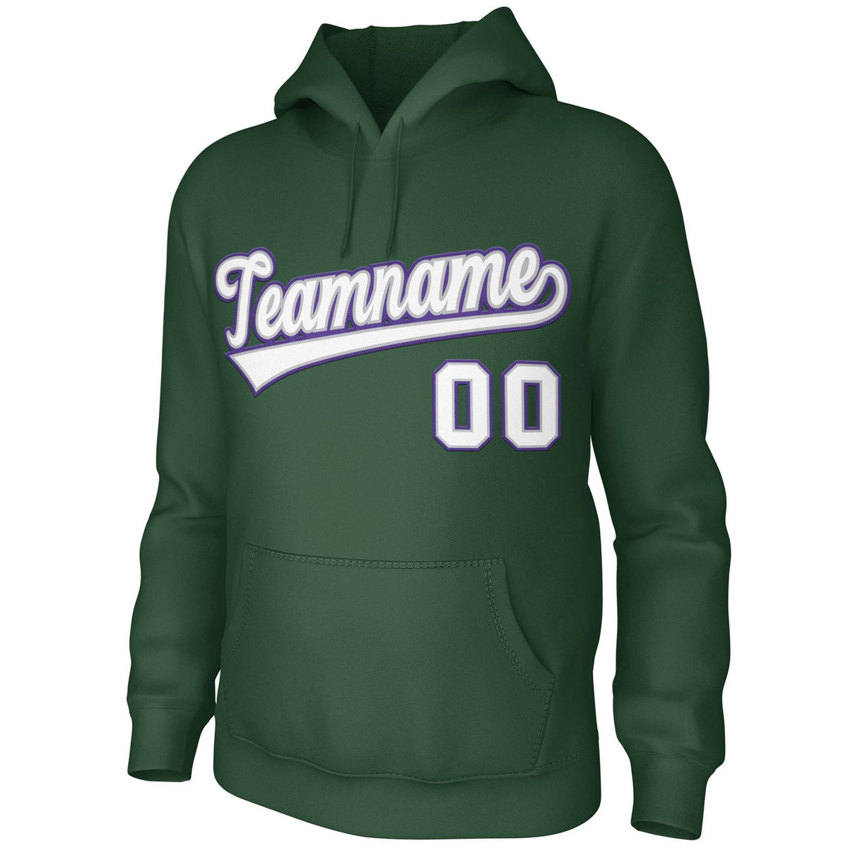 Custom Green Purple-White Classic Style Sports Uniform Pullover Hoodie| KXKSHOP