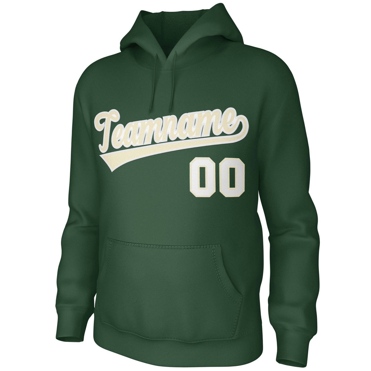 Custom Green White Classic Style Sports Uniform Pullover Hoodie| KXKSHOP