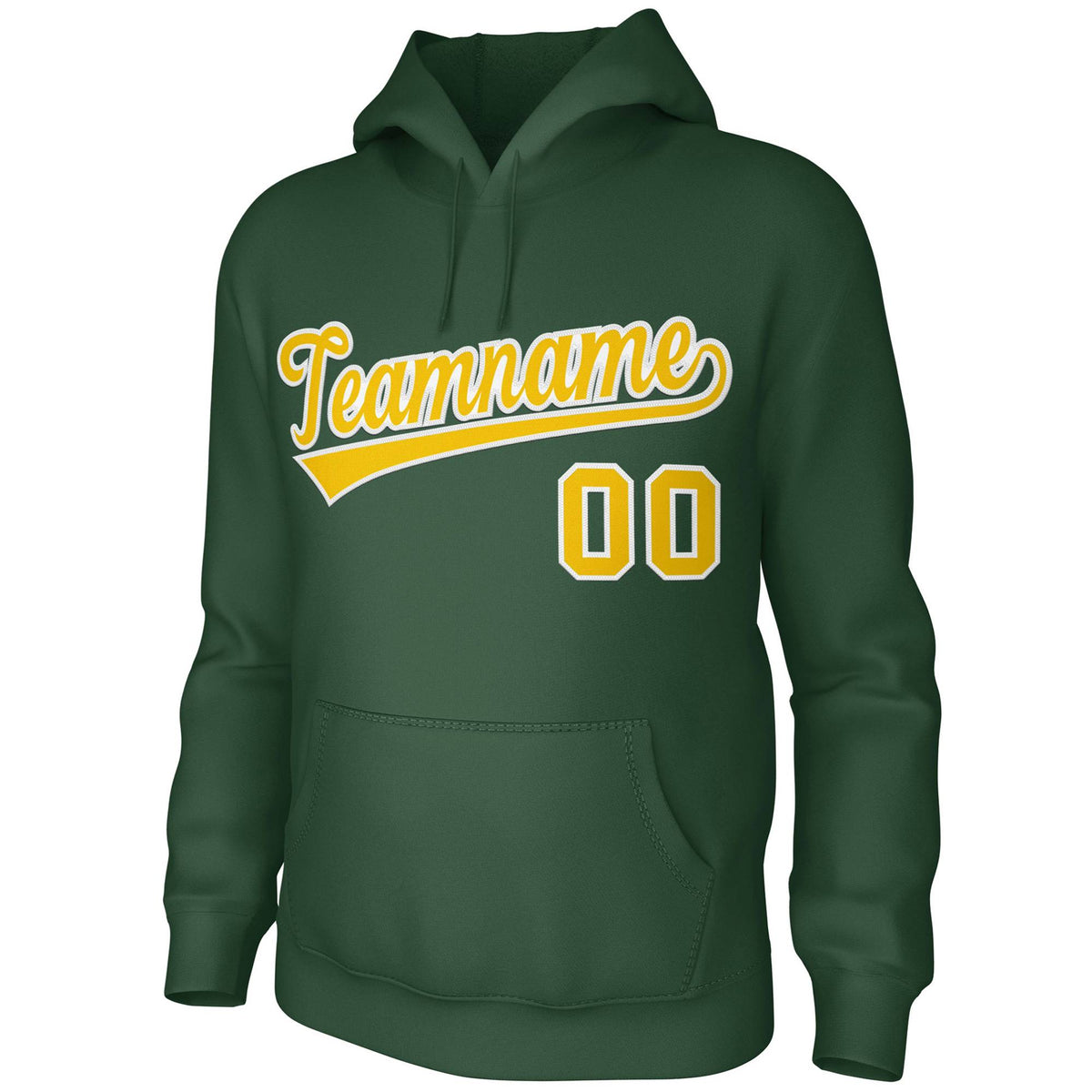 Custom Green Gold-White Classic Style Sports Uniform Pullover Hoodie| KXKSHOP