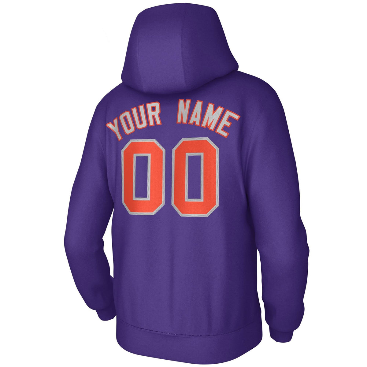 Custom Purple Gray Orange Classic Style Sports Uniform Pullover Hoodie| KXKSHOP