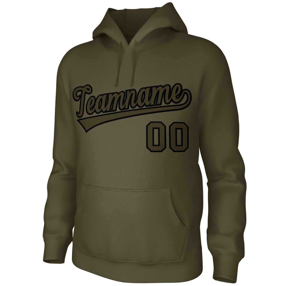 Custom Olive Black Classic Style Sports Uniform Pullover Hoodie| KXKSHOP