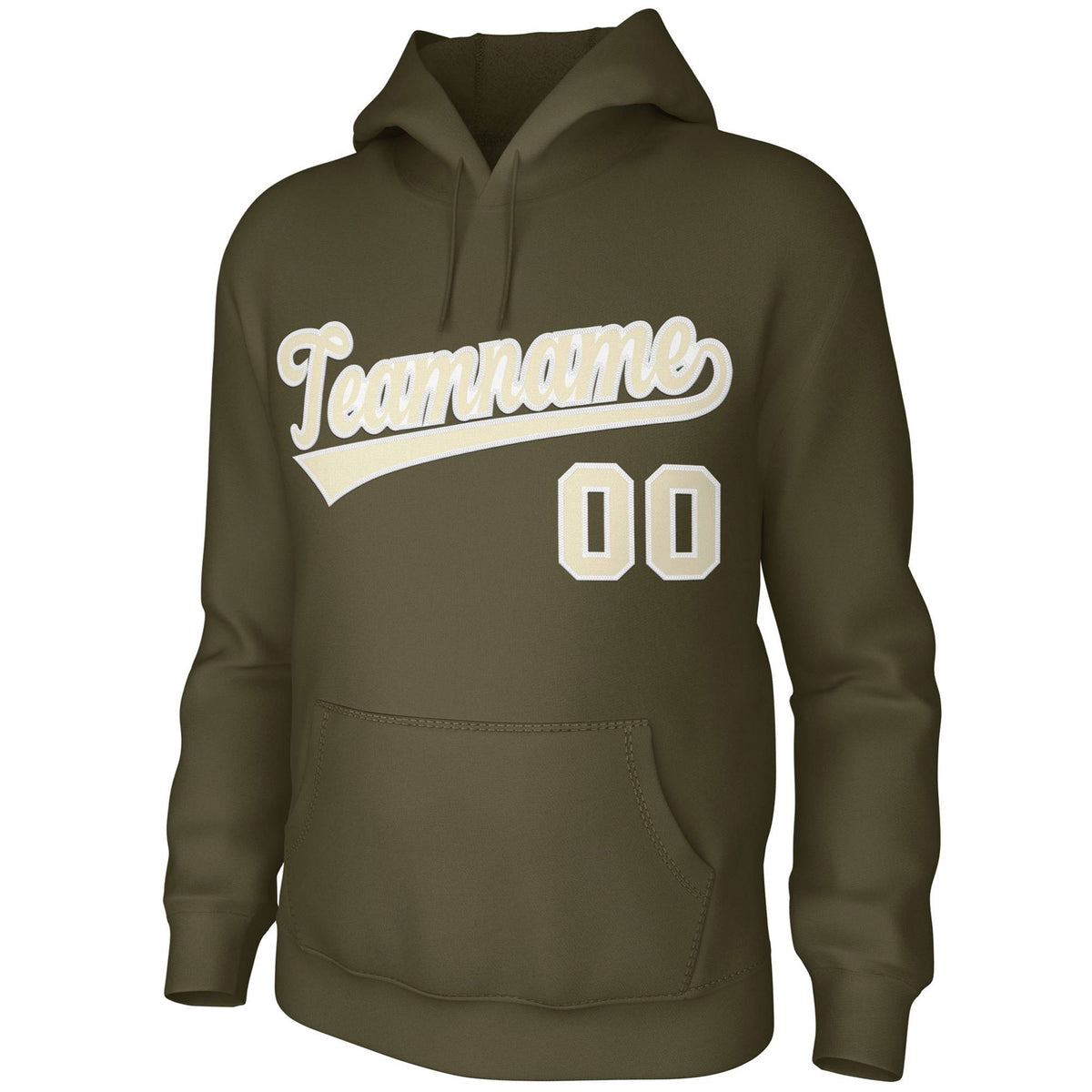 Custom Olive Cream Classic Style Sports Uniform Pullover Hoodie| KXKSHOP