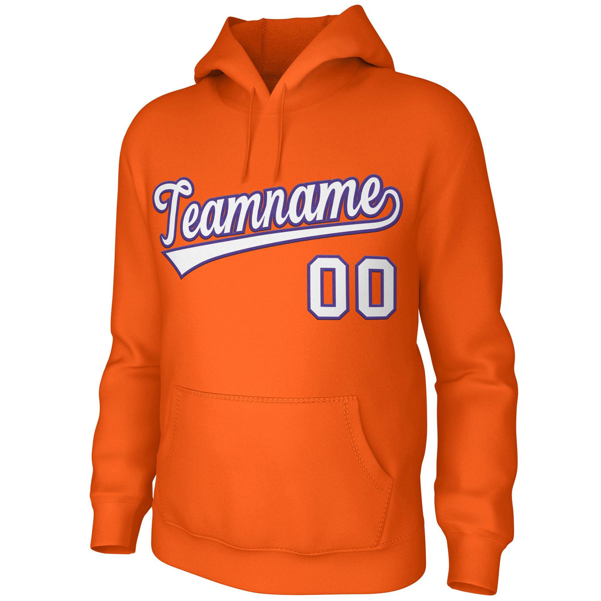 Custom Orange White-Purple Classic Style Sports Uniform Pullover Hoodie| KXKSHOP
