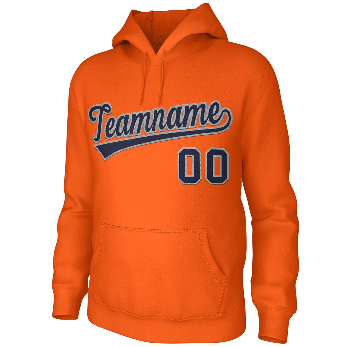 Custom Orange Navy-Gray Classic Style Sports Uniform Pullover Hoodie| KXKSHOP