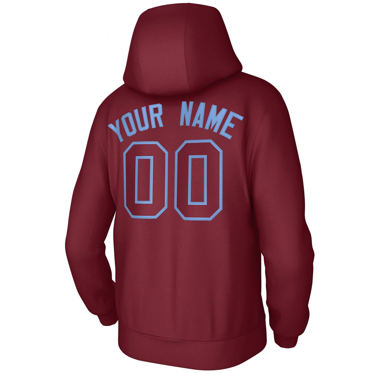 Custom Cardinal Light Blue Classic Style Sports Uniform Pullover Hoodie| KXKSHOP