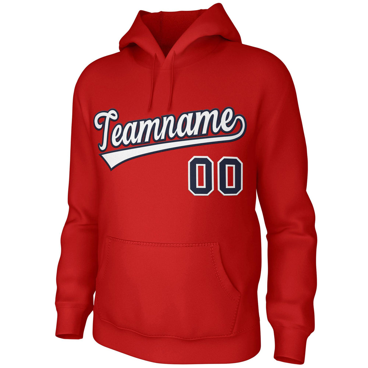 Custom Red White-Navy Classic Style Sports Uniform Pullover Hoodie| KXKSHOP
