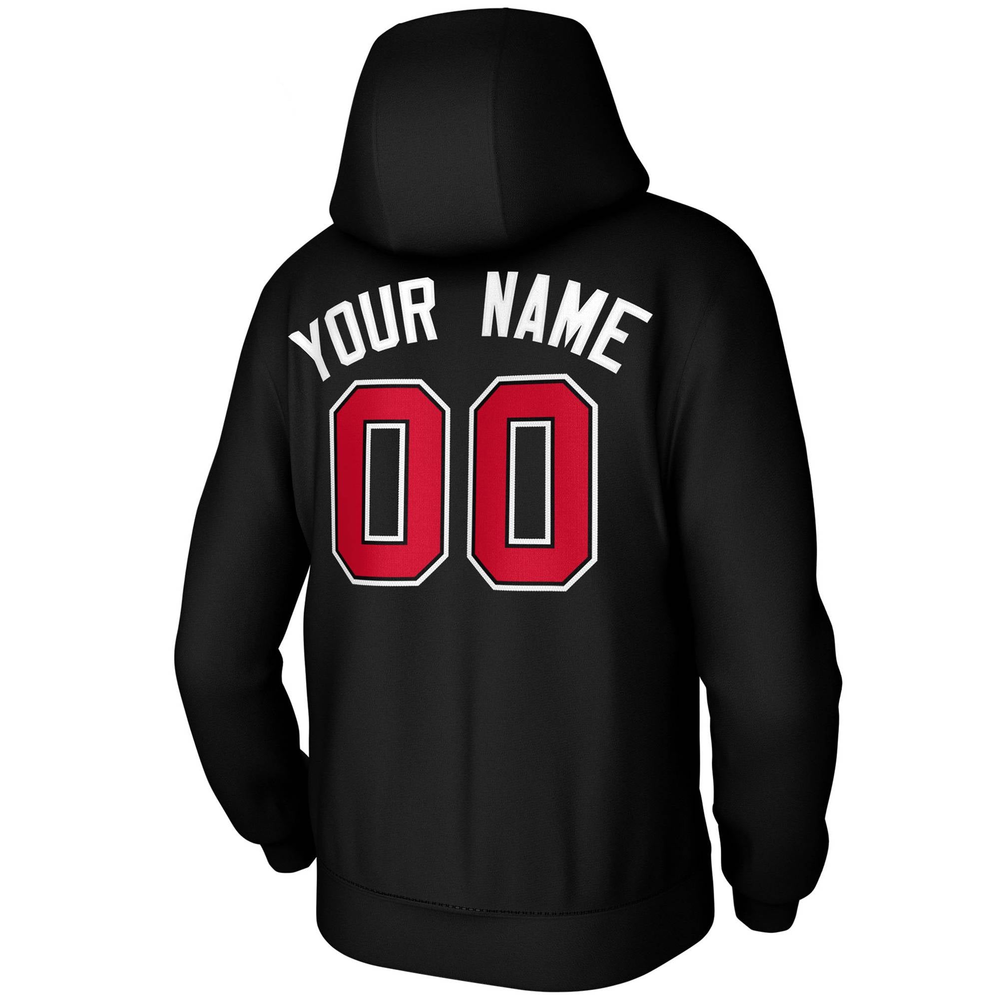 Custom Black Red-Black-White Classic Style Sports Uniform Pullover Hoodie| KXKSHOP