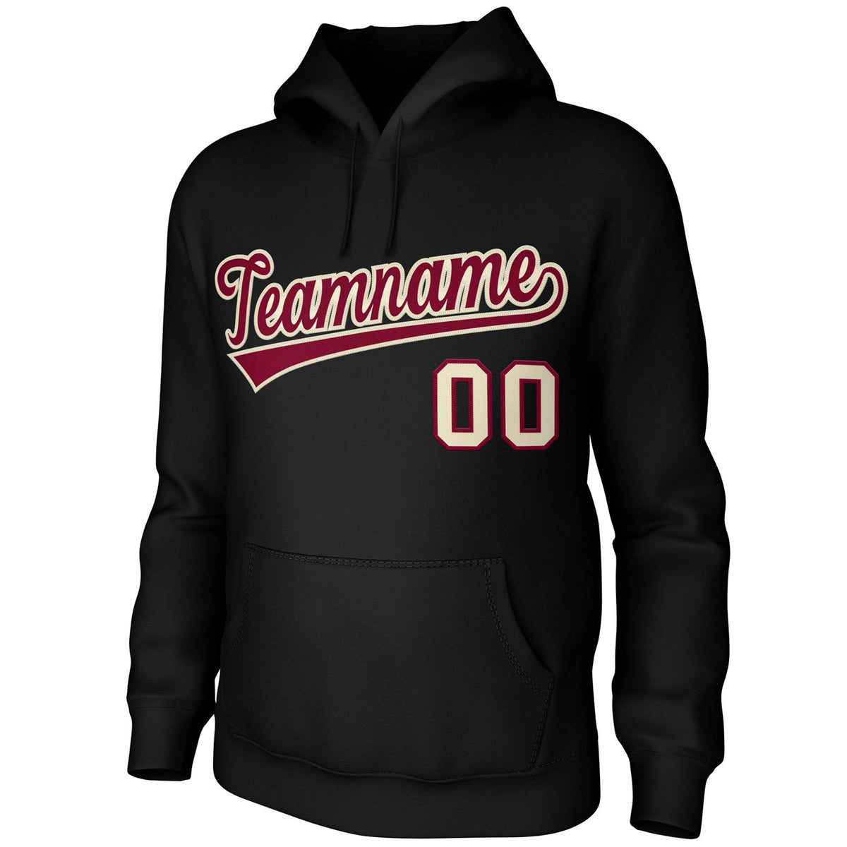 Custom Black Cardinal-Cream Classic Style Sports Uniform Pullover Hoodie| KXKSHOP